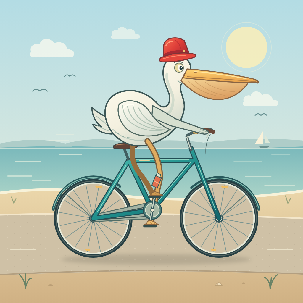 章鱼api 的 GPT 6.1 Sol 鹈鹕测试画作